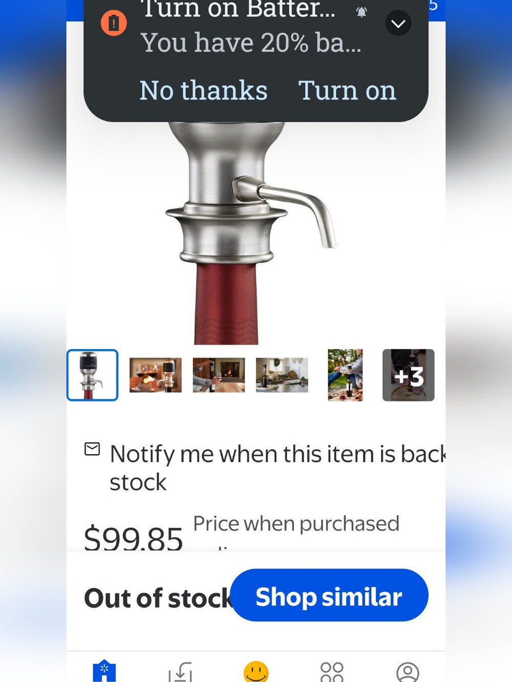 Aeroator Stainless Steel Wine Bottle Pourer - Red Accent